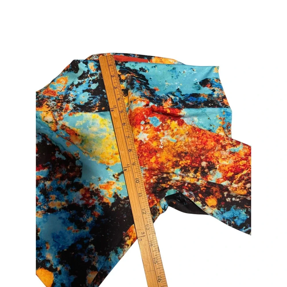 Abstract Apparel Made in USA. All over cosmic print. Size 1X leggings.‎ NWOT Fun
